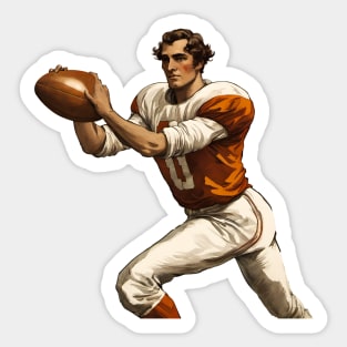 Vintage American Gridiron Football Player Sticker